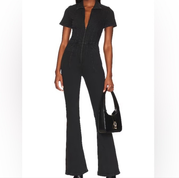 We The Free Jayde Flare Jumpsuit In Black NWT